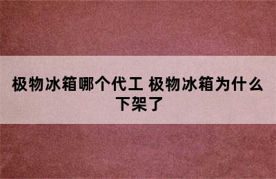 极物冰箱哪个代工 极物冰箱为什么下架了